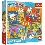 Imagine PUZZLE TREFL 4IN1 SUPER THINGS SUPER ACTIUNEA