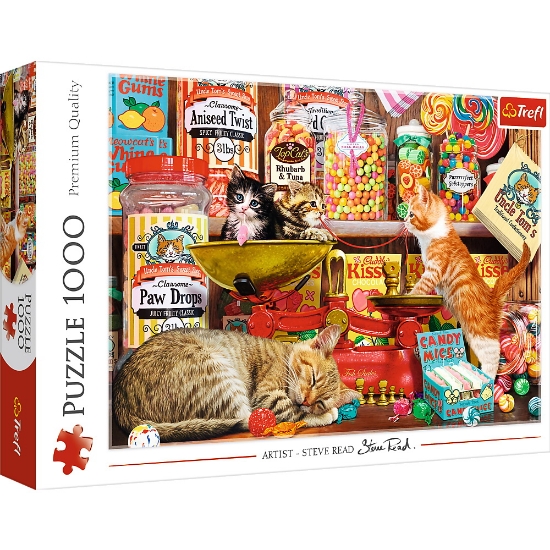 Imagine PUZZLE TREFL 1000 PISICI SI DULCIURI