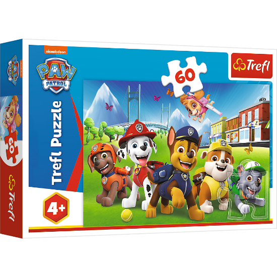 Imagine Puzzle Trefl 60 Piese Patrula Cățeilor – Cățeii în iarbă