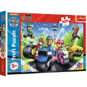 Imagine PUZZLE TREFL 100 PIESE PATRULA CATELUSILOR CATELUSII PE MOTOCICLETE