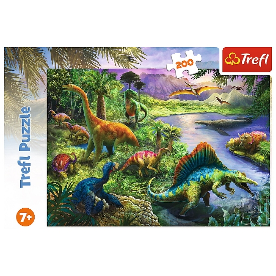 Imagine Puzzle Trefl 200 Lumea dinozaurilor