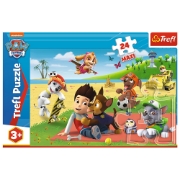 Imagine PUZZLE TREFL 24 MAXI PATRULA CATELUSILOR DISCTRACTIA LA PLAJA