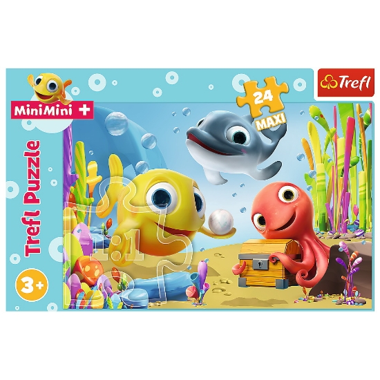 Imagine  Puzzle Trefl 24 MAXI Peștișorii fericiți