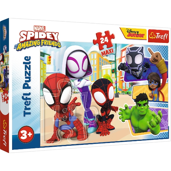 Imagine PUZZLE TREFL 24 MAXI SPIDEY SI PRIETENII LUI EXTRAORDINARI