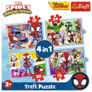 Imagine PUZZLE TREFL 4IN1 SPIDAY ECHIPA SPIDAY