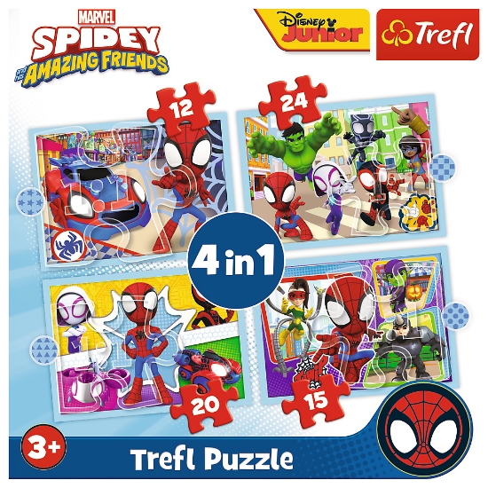 Imagine Puzzle Trefl 4in1 Spidey – Echipa Spidey