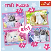 Imagine PUZZLE TREFL 4IN1 PISICUTELE DRAGALASE