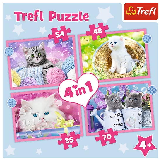 Imagine  Puzzle Trefl 4in1 Pisicuțele drăgălașe