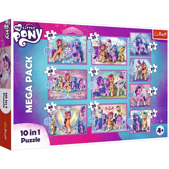 Imagine PUZZLE TREFL 10IN1 MY LITTLE PONY -  PONEII STRALUCITORI