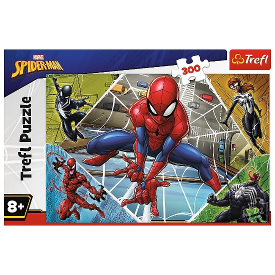 Imagine Puzzle Trefl 300 Marvel Spiderman Uimitorul Om Păianjen