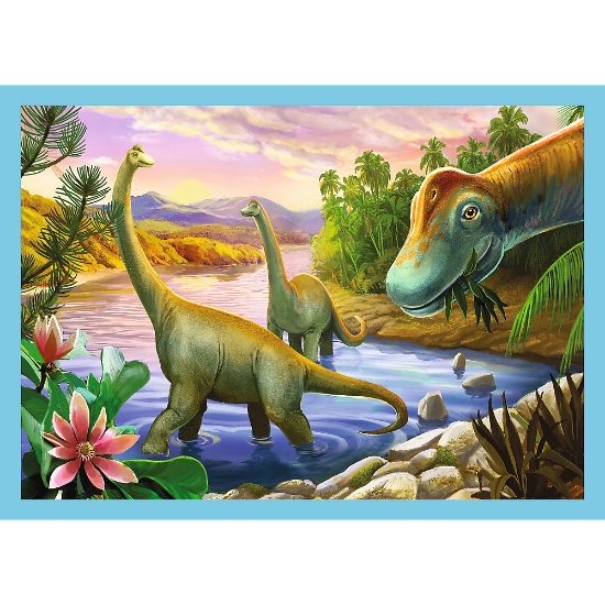 Imagine  Puzzle Trefl 4in1 Lumea Dinozaurilor