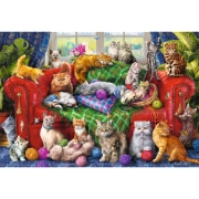 Imagine PUZZLE TREFL 1500 PISICUTELE PE CANAPEA