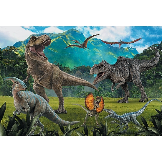 Imagine  Puzzle Trefl 100 piese Jurassic World – Lumea dinozaurilor