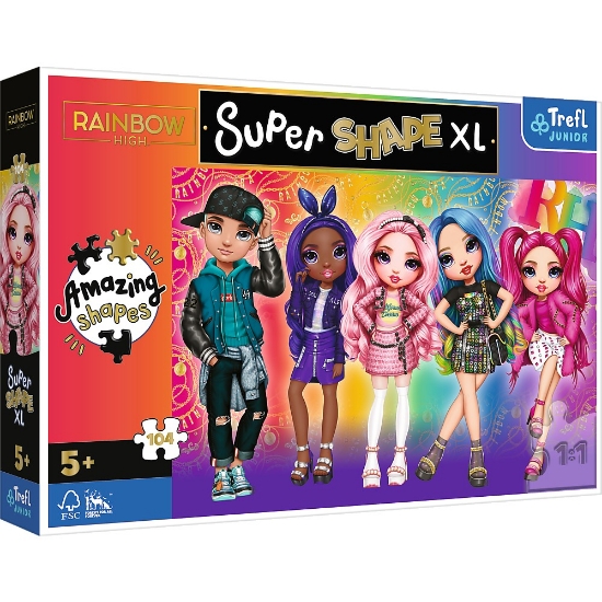 Imagine PUZZLE TREFL PRIMO SUPER SHAPE XXL 104 RAINBOW HIGH