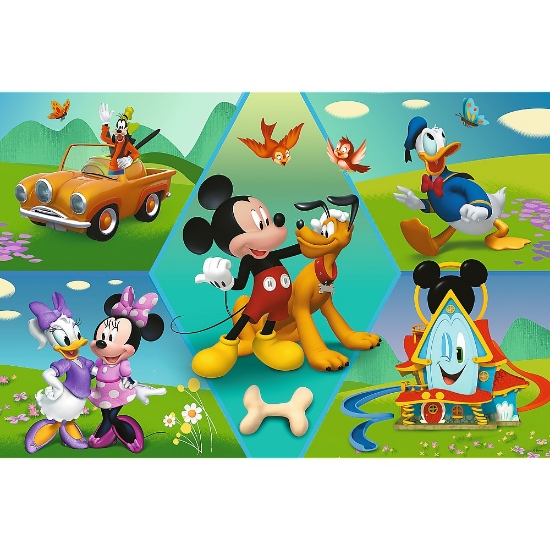 Imagine Puzzle Trefl Primo Super Shape XXL 60 Disney Mickey Amuzantul