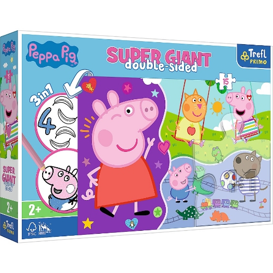Imagine PUZZLE TREFL PRIMO  SUPER GIANT 15 PEPPA PIG 