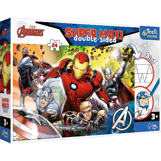 Imagine PUZZLE TREFL PRIMO  24 SUPER MAXI DISNEY  MARVEL RAZBUNATORII PUTERNICI