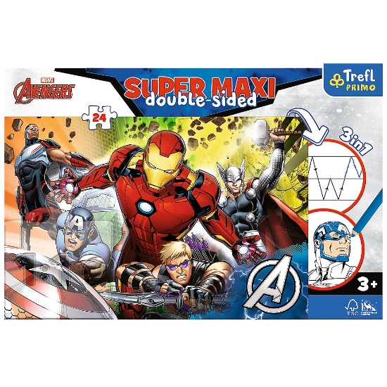 Imagine Puzzle Trefl Primo 24 Super Maxi Disney Marvel Răzbunătorii Puternici