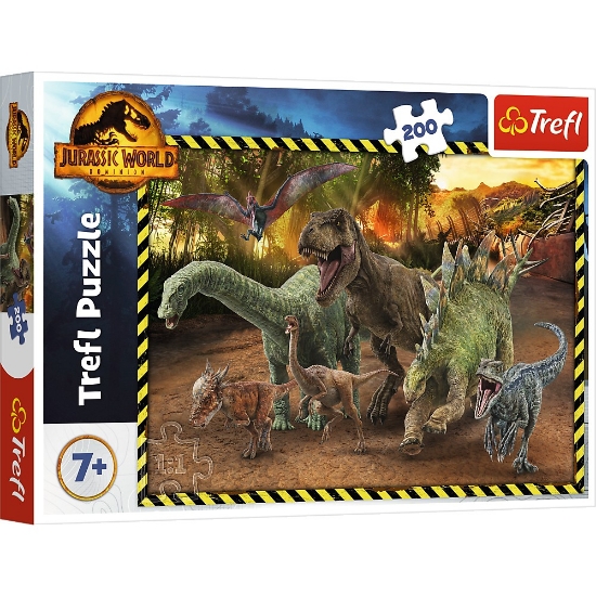 Imagine PUZZLE TREFL 200 JURASSIC WORLD IN PARCUL JURASSIC