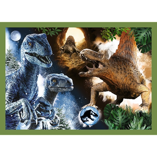 Imagine Puzzle Trefl Jurassic World 4in1 În lumea dinozaurilor