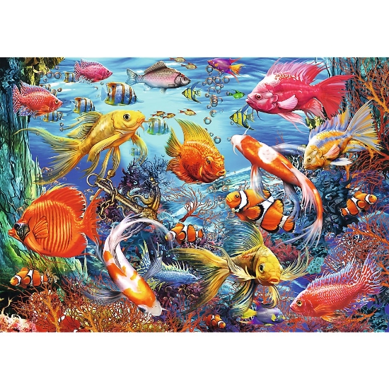 Imagine Puzzle Trefl 1000 – Forme ascunse: Viața subacvatică
