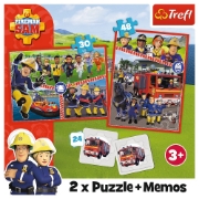 Imagine PUZZLE TREFL 2IN1 MEMO POMPIERUL SAM ECHIPA POMPIERILOR 