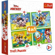 Imagine PUZZLE TREFL 4IN1 MICKEY MOUSE SI PRIETENII