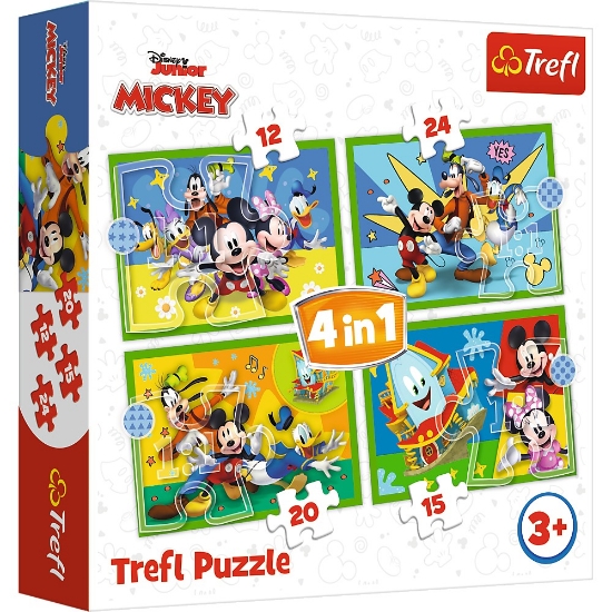 Imagine PUZZLE TREFL 4IN1 MICKEY MOUSE SI PRIETENII