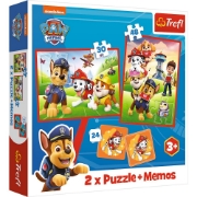 Imagine PUZZLE TREFL 2IN1 MEMO PATRULA CATELUSILOR ECHIPA IN ACTIUNE