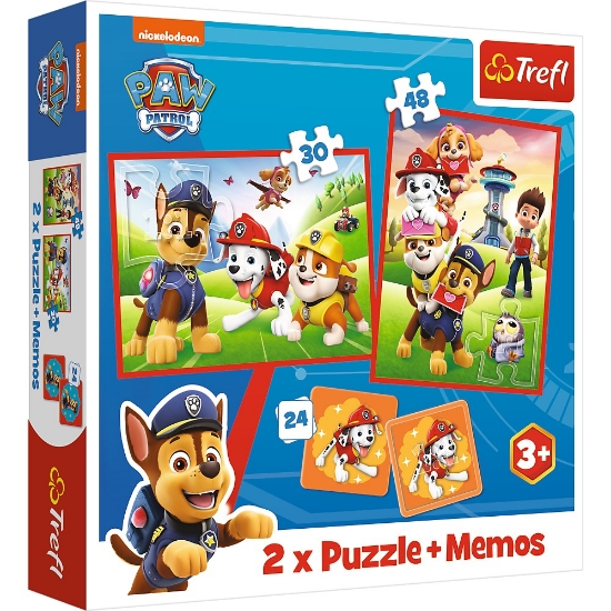 Imagine PUZZLE TREFL 2IN1 MEMO PATRULA CATELUSILOR ECHIPA IN ACTIUNE