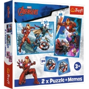 Imagine Puzzle Trefl 2in1 Memo Avengers – Eroii în acțiune