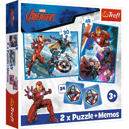 Imagine Puzzle Trefl 2in1 Memo Avengers – Eroii în acțiune