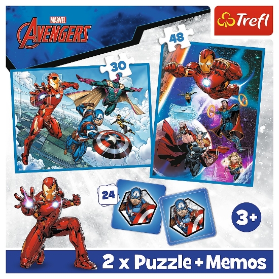 Imagine Puzzle Trefl 2in1 Memo Avengers – Eroii în acțiune