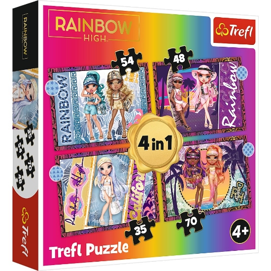 Imagine PUZZLE TREFL RAINBOW HIGH 4IN1 PAPUSILE FASHION