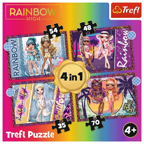 Imagine Puzzle Trefl Rainbow High 4in1 Păpușile Fashion