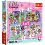 Imagine PUZZLE TREFL LOL 4IN1 CUNOASTE PAPUSILE