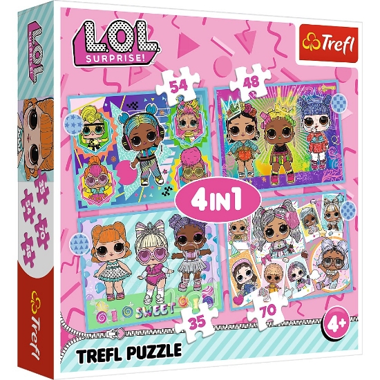 Imagine Puzzle Trefl LOL 4in1 Cunoaște păpușile