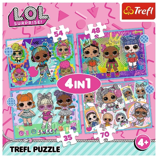 Imagine Puzzle Trefl LOL 4in1 Cunoaște păpușile