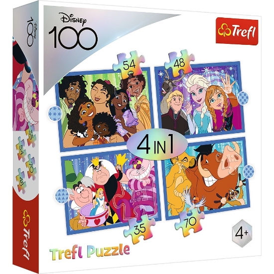 Imagine PUZZLE TREFL DISNEY 4IN1 MINUNATA LUME DISNEY