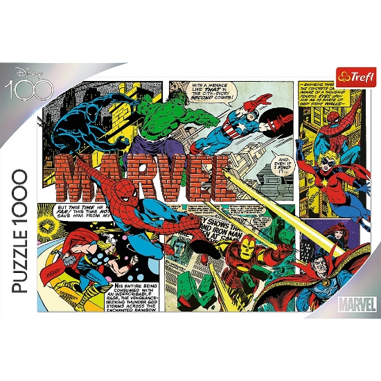 Imagine Puzzle Trefl 1000 Disney 100 Eroii Marvel