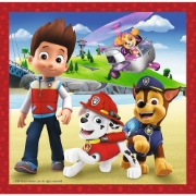 Imagine PUZZLE TREFL 3IN1 PATRULA CATELUSILOR CATELUSII FERICITI
