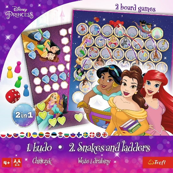 Imagine Joc Disney Princess 2în1 Ludo și Șerpișori Scări