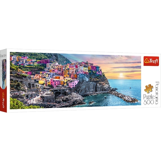 Imagine PUZZLE TREFL 500 PANORAMA ORASUL VERNAZZA