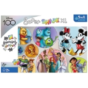 Imagine PUZZLE TREFL PRIMO SUPER SHAPE XXL 160 DISNEY 100 LUMEA DISNEY