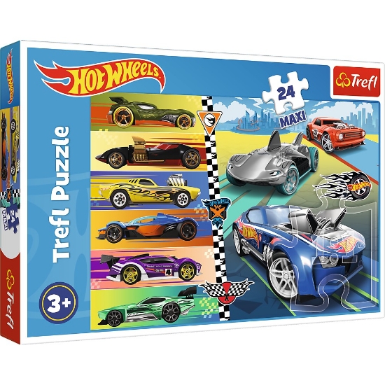 Imagine PUZZLE TREFL 24 MAXI HOT WHEELS MASINILE DEOSEBITE