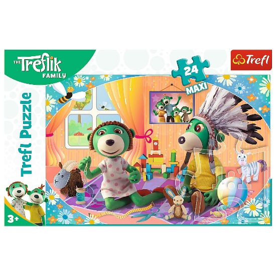 Imagine Puzzle Trefl 24 MAXI Treflik Familia Fericită