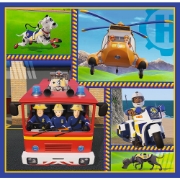 Imagine PUZZLE TREFL 3IN1 POMPIERUL SAM O ZI DIN VIATA POMPIERILOR