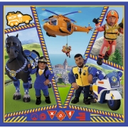 Imagine PUZZLE TREFL 3IN1 POMPIERUL SAM O ZI DIN VIATA POMPIERILOR