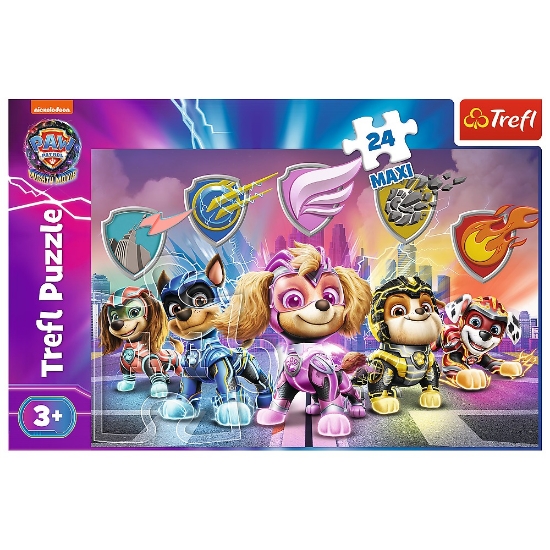 Imagine Puzzle Trefl 24 MAXI Patrula Căţeluşilor – Căţeii în acţiune