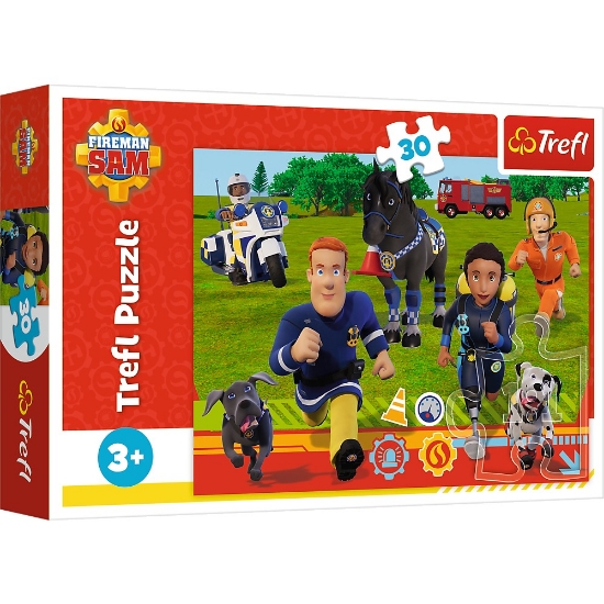 Imagine PUZZLE TREFL 30 POMPIERUL SAM GATA DE SALVARE